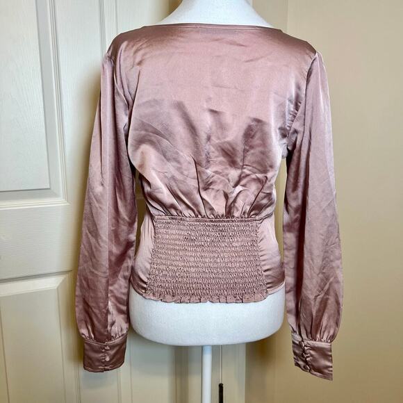 Abercrombie & Fitch Pink Satin Corset Style Top Medium Coquette, Feminine VGUC - Picture 4 of 8